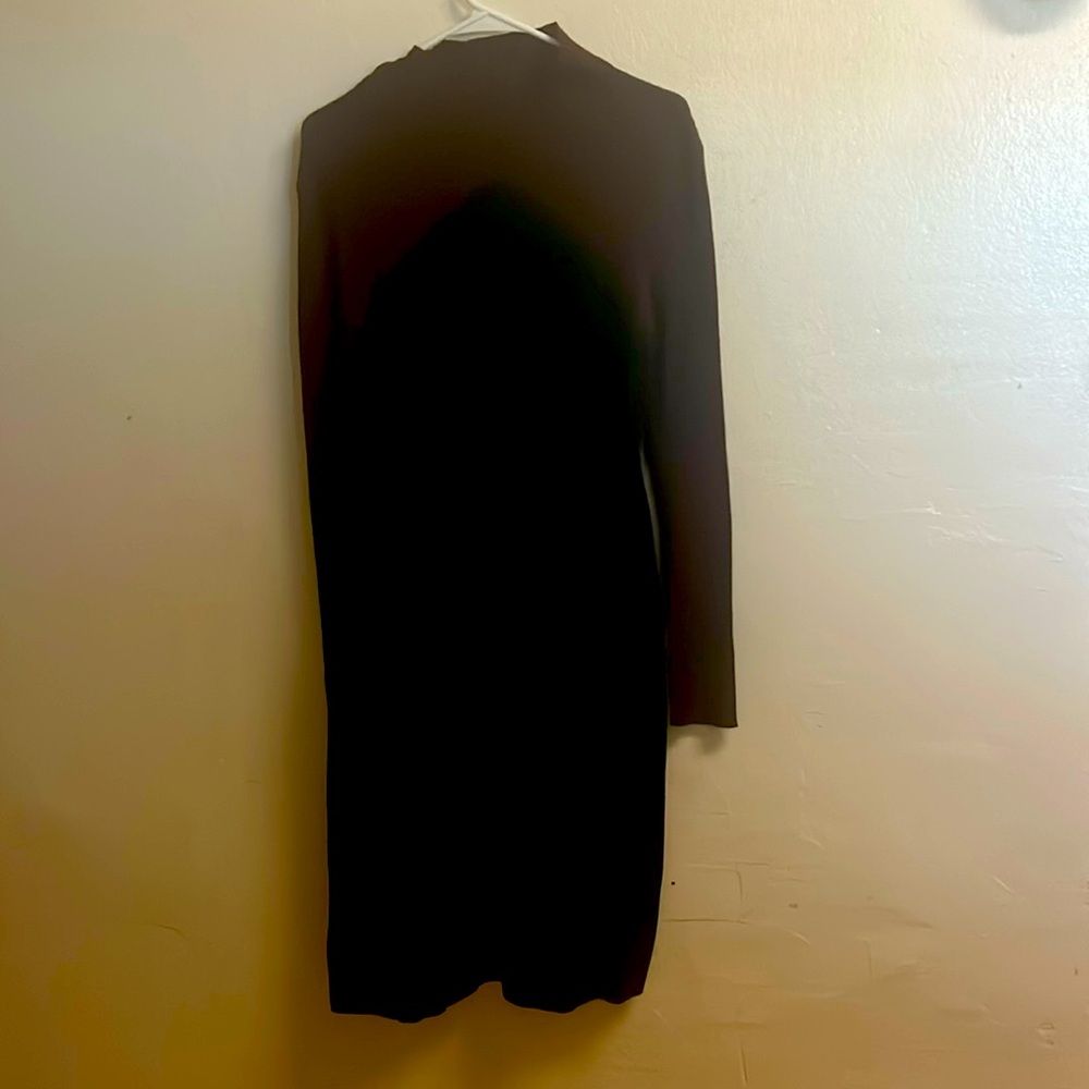 Burgandy and black knee length sweater dress, almost new